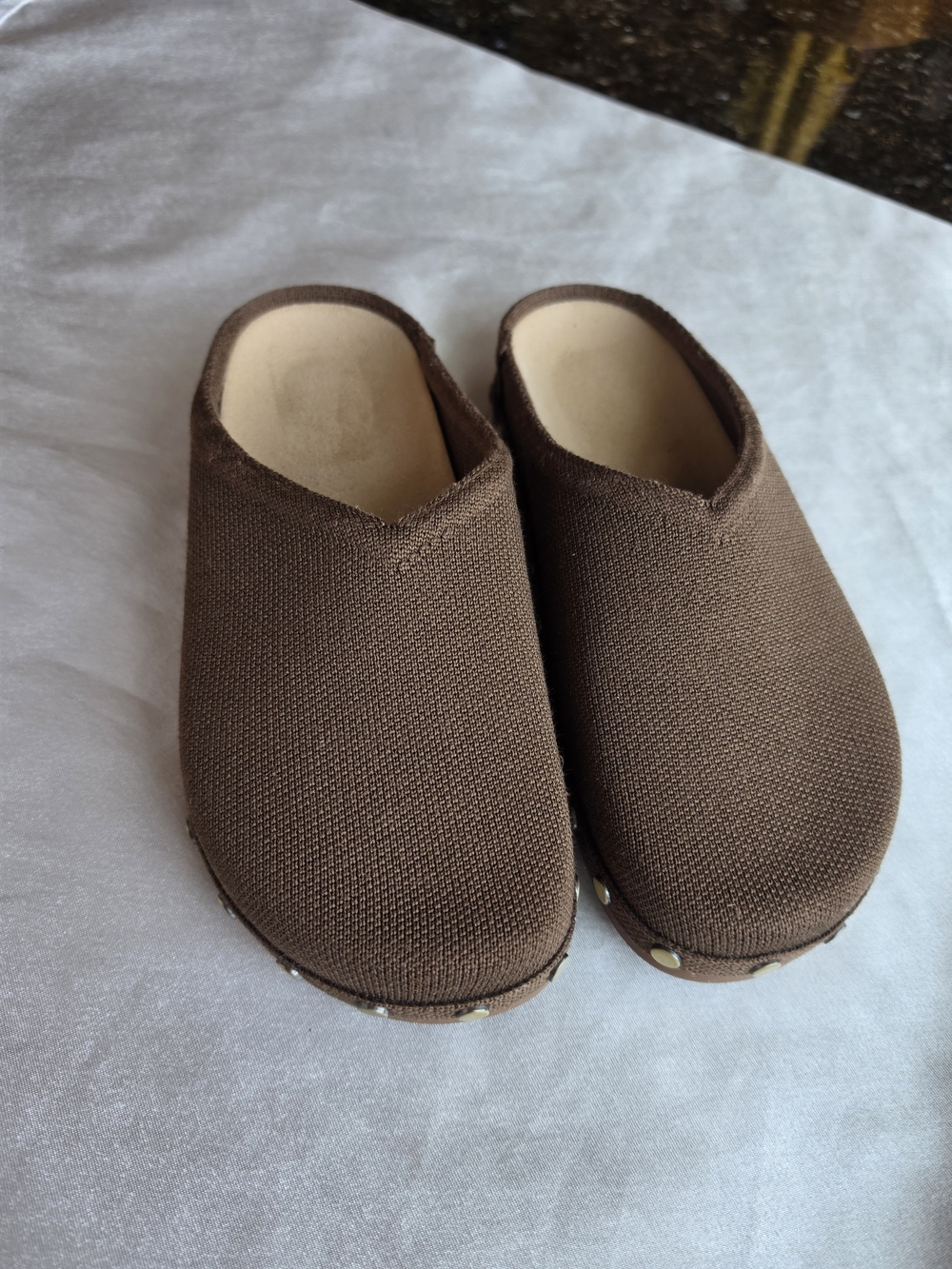 Rothy's The Casual Clog Studded in Cinnamon Sz 7 - Picture 3 of 13